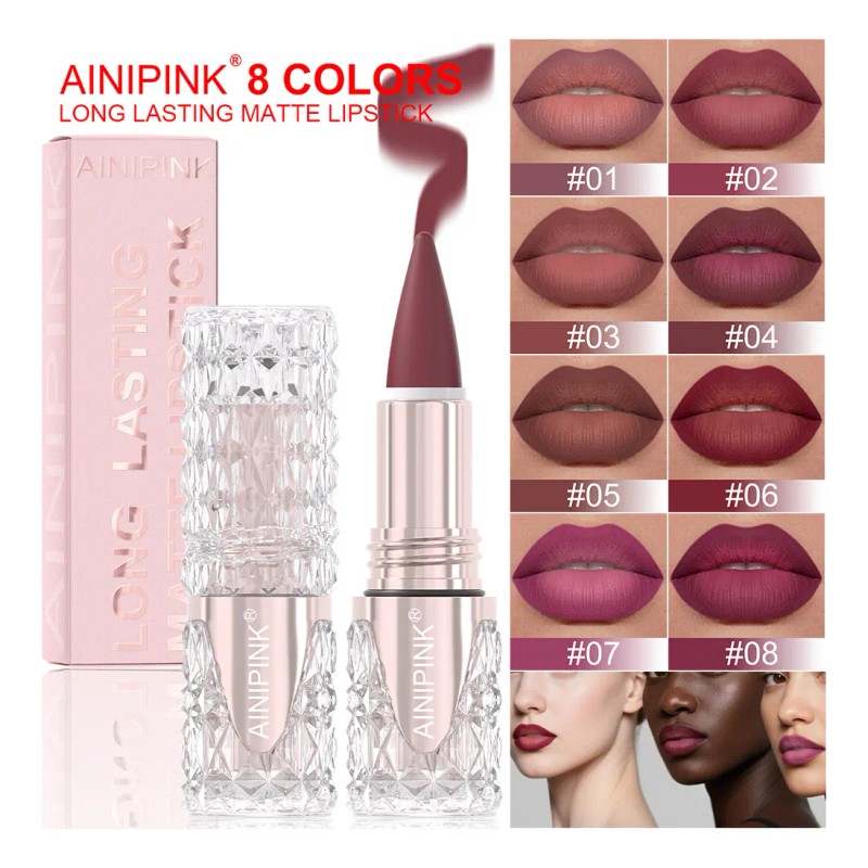 Ainipink Labial Mate 1 Pieza Con Fácil Aplicación