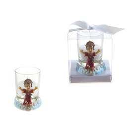 Lunaura Religious Keepsake - Set of 12 El Nino Glass Votive Candle Set Favors