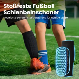 Children's Football Shin Pads Small Black XS (Black, XS)