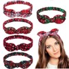 5 x Stretchy Christmas Headbands Set Bow Soft Elastic Alice