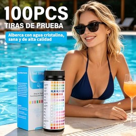 ZEATUIE16-1 Kit de Test Agua Potable 100 Tiras,Tiras de Prueba de Acuario | Tiras ReactivasPH para Análisis de Agua,Prueba Dureza, Cloro, Metales, Nit