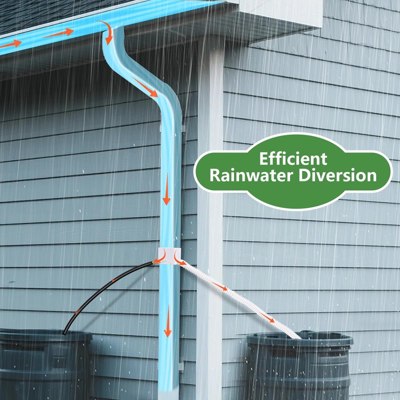 Rain Barrel Diverter Fits for 2"x3"Downspout,Rainwater Collection System,Rain Barrel Diverter