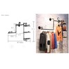 VANDNALI Industrial Pipe Clothing Rack Wall Mounted Wood Garment Rack