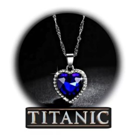 Dtup Collar Titanic Corazón Del Mar + Bolsa De Terciopelo