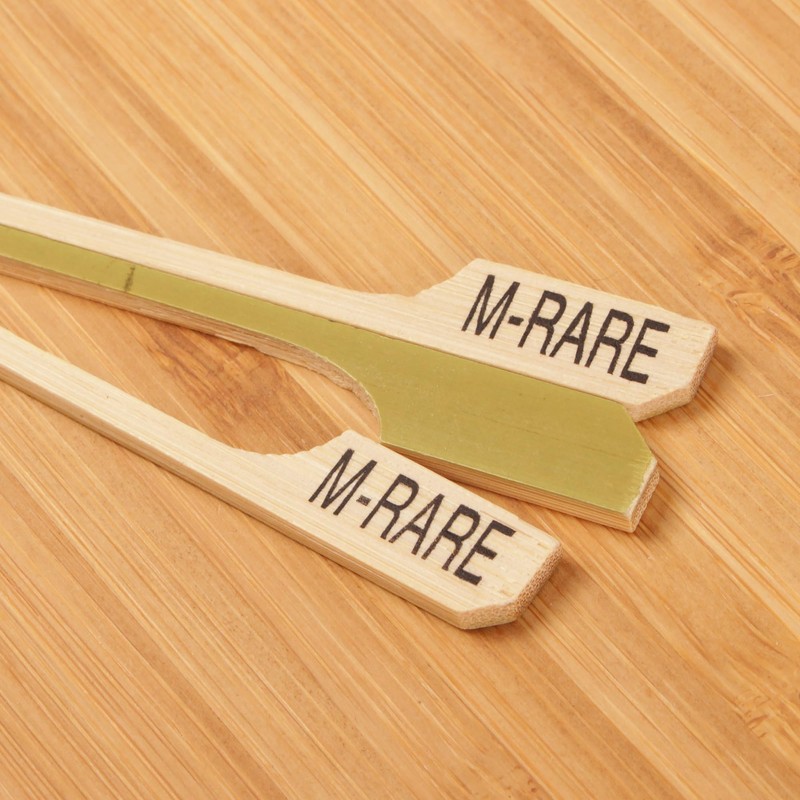 BambooMN 3.5" (9cm) Medium Rare Steak Doneness Marking Bamboo Paddle