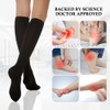Chamgeco Unisex Compression Socks,15-20mmHg Compression Socks Compression Knee-High Stockings Circulation