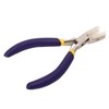 Flat Nose Pliers Blue Handle Double Spring Structure Carbon Steel