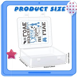 DoubleFill 12 Pcs Large Plastic Box Cheer Team Gifts Pin Case Bulk Plastic Boxes for Team Cheerleader Ballet Hair Ribbon Accessories Organizer Cheerleading Travel Storage for Women(Blue and Black)