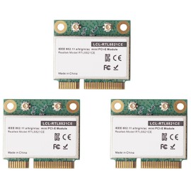 Aswalling 3X RTL8821CE 802.11AC for Bluetooth 4.2 433Mbps 2.4Ghz/5Ghz Dual Band Mini PCIe WiFi Card RTL8821 Support Laptop/PC
