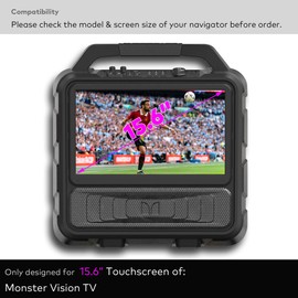 INNOSURE Premium Tempered Glass Screen Protector designed for Monster Vision Portable TV Entertainment System 15.6" Display Touchscreen 9H Anti Scratch (HD Clear)