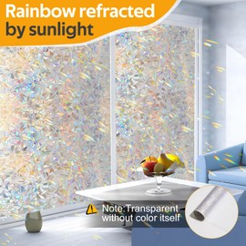 Pickhonk Window Privacy Film Window Coloring Colored Glass Film UV Blocking Glass Stickers Thermal Insulation Home Windows 17.5 x 78.7 Inches