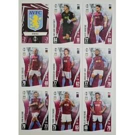 Match Attax 2023 2024 Aston Villa Full Base Card Team Set