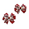 Tractor Toddler Hair Bow Set (Red or Green)