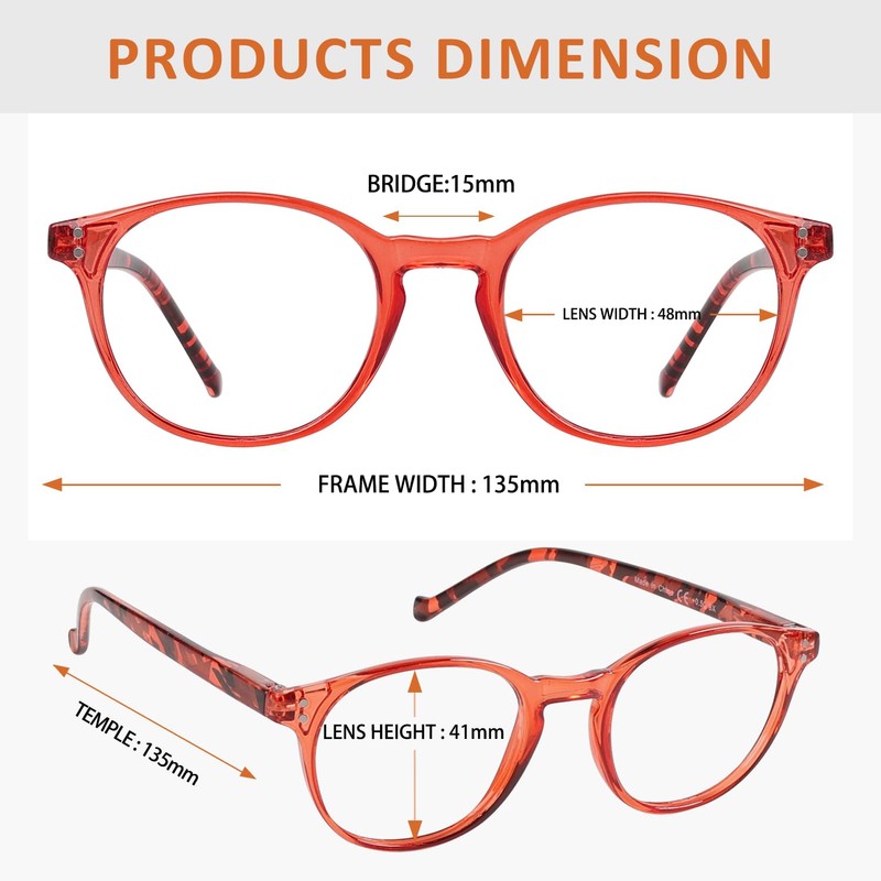 BFOCO 10-Pack Pattern Design Reading Glasses for Women Spring Hinges