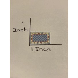 1/144 scale dollhouse boys room rug