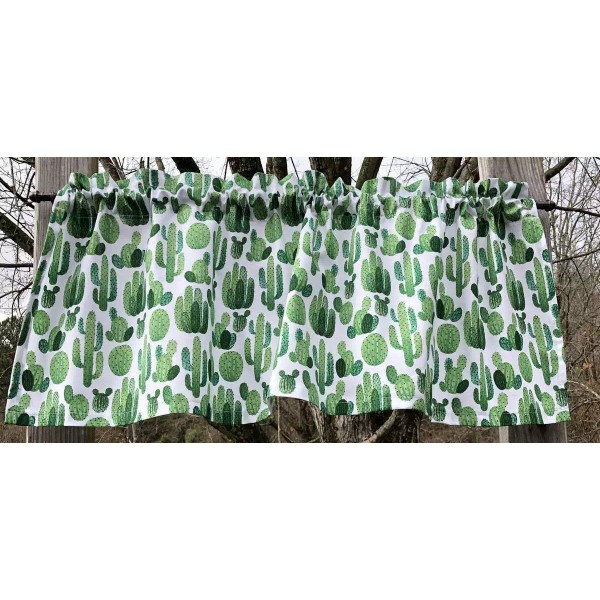 "Handmade" Cactus Southwestern Valance Desert Cacti Dry Garden Succulents Handmade