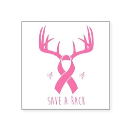 CafePress Save A Rack (Pink) Sticker Square Bumper Sticker Car Decal