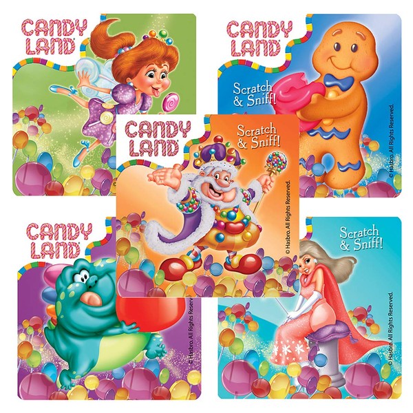 Candy Land Scented Stickers - Party Favors - 50 per Pack