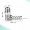 sourcing map Nickel-Plated Copper Hose Barb Fitting Elbow 8mm Barbed