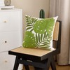 Tosleo Green Tropical Leaf Embroidered Throw Pillow Covers 18x18 Inch