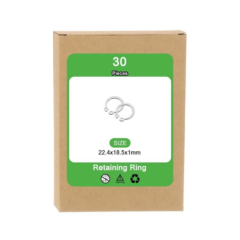 sourcing map 30 Pcs External Retaining Rings, 18.5mm 304 Stainless