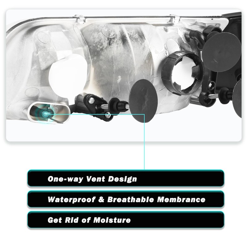 TUSDAR Headlight Assembly Set with Corner Lights 4pcs for 98-11