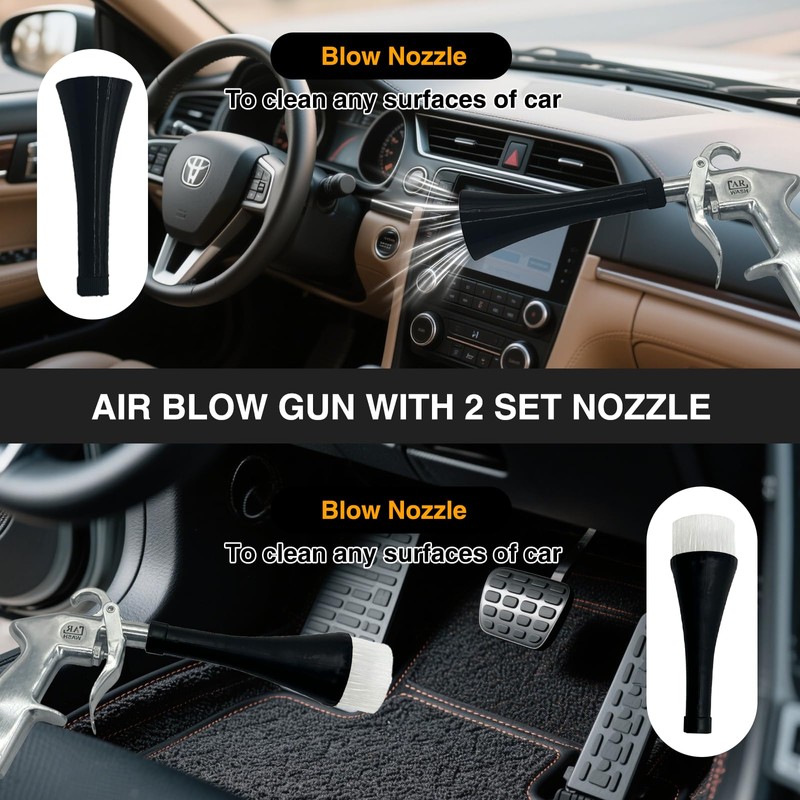 COWANIEE Car Cleaning Gun, High Pressure Car Detailing Air Blower,