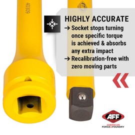 AFF Torque Limiting Extension, 3/4" Drive, 475 ft/lbs, Yellow, 40309