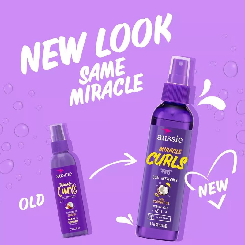Aussie Miracle Curls Refresher Spray Gel With Coconut & Jojoba