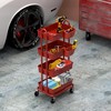 Simple Houseware 4-Tier Multifunctional Rolling Utility Cart with Hanging Buckets,