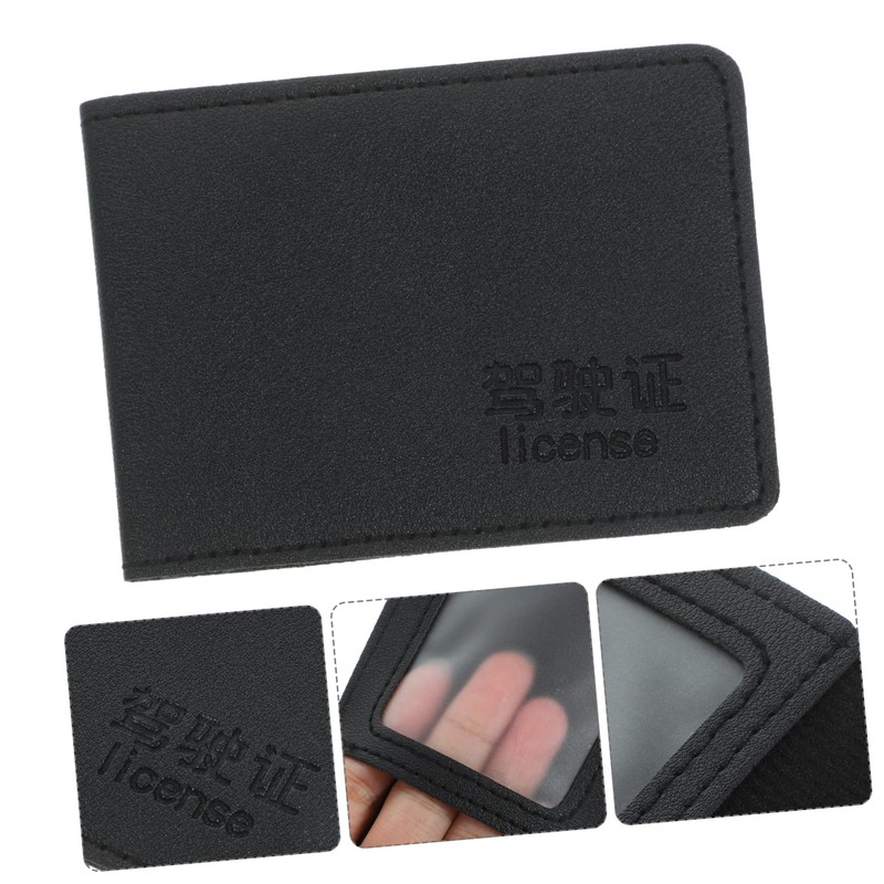 Tofficu 5Pcs PU License Holder Bifold Credit Card Organizer Wallet