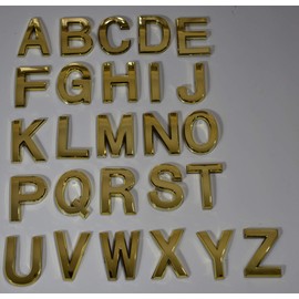 1 PCS - Apartment Number Sign/Mailbox Number Sign, Door Number Sign. Letter B (Gold, 3D, Size 2.75 x 1.75, Comes with Double Sided Tape)- The Maple line
