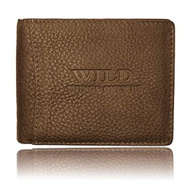 Autiga® Leather Wallet for Men and Women, Genuine Leather, Rustic Wallet, Landscape Format, brown