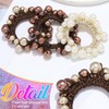 BARTOSI Pearl Hair Scrunchies Beaded Hair Ties Elastic Hair Bands