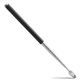 2 in 1 Telescopic Teachers Pointer Stick, Smooth Stylus Pen for Touch Screen, Retractable Whiteboard Presenting Pointer for Teaching, Lecture, Coaching, 100cm/39.4in Extension, Black