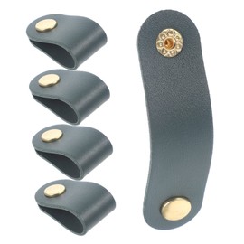 WOONEKY 5 Pack Cord Organizer Headphone Cord Storage Buckle Desk Cable Holder Cable Strip for Artificial Leather