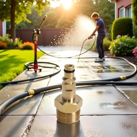 1 x Gold M22 Adapter Hochdruckreiniger Schlauchadapter Druckrohr Schnellverbinder Konverter Fitting für K Serie Hochdruckreiniger, Hochdruckersatzteile und Zubehör