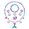 Mermaid Necklace Bracelet Set - Princess Party Accessories for Girls