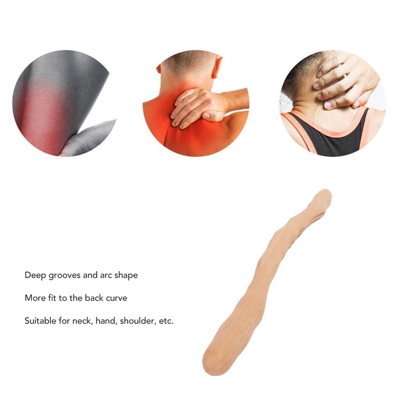Wooden Scraping Stick Muscle Relaxation Reduce Discomfort Skin Guasha Wand