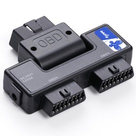 OBDII Splitter with Rotatable Male Port, bbfly-B33 1 Male Splitter to 2 Female J1962 Adapter (1 Pack)