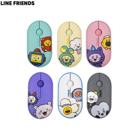 LINE FRIENDS Truz Multi-Pairing Wireless Mouse 1ea, Type:RURU&WOOPY