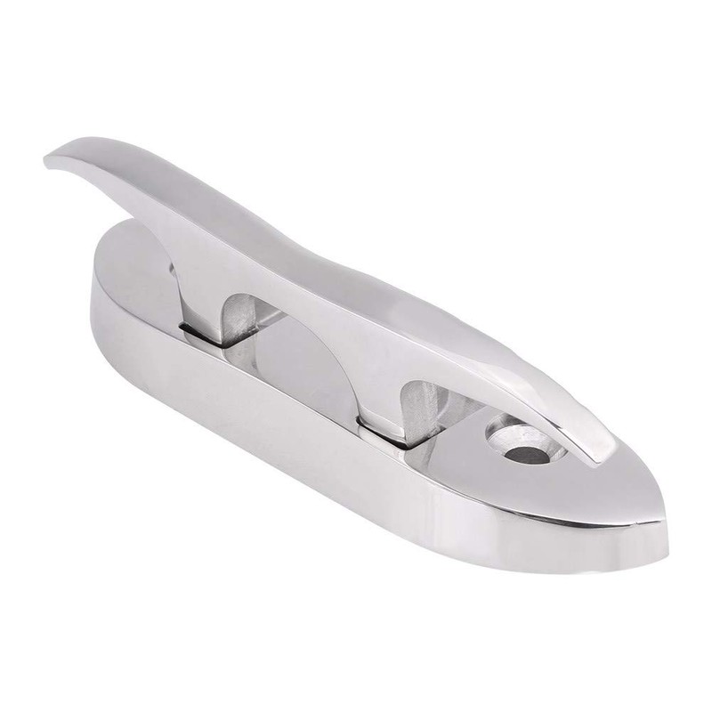 Delaman 4-1/2" Folding Cleat Boat Flip-up Dock Cleat, Stainless Steel
