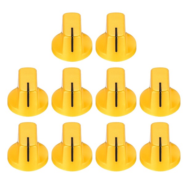 sourcing map 10pcs Gold Guitar Effect Pedal Knob, 9/16" Plastic