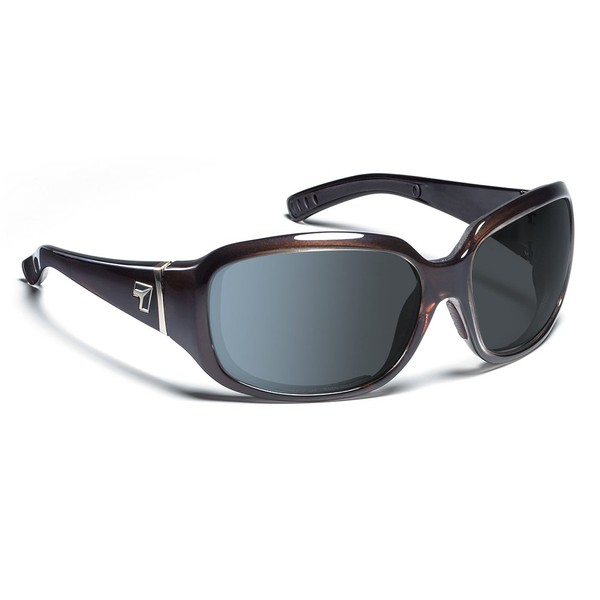 7eye by Panoptx Mistral | Wind Blocking Sunglasses - Crystal Chocolate, Polarized Gray Lenses,One Size