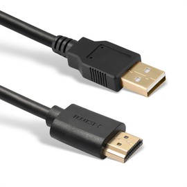 PIKTIME USB to HDMI Cable, USB 2.0 Male to HDMI Male Charger Cable Splitter Adapter - 0.5M/1.64ft