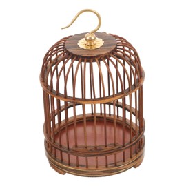 MERRYHAPY Pet Cage Wooden Nesting Habitat Hamster Habitat Hanging Cage Vintage Bird Cage Hanging Reptile Habitat Birthday Decoration for Girl Decorative Bird Cage Metal Small Transport Cage