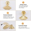 HARY 12 PCS Ginkgo Leaf Shape Knob Gold Drawer Knobs,Handles