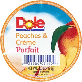Dole Peach and Creme Yogurt Fruit Parfait, 4.3 Ounce -- 36 per case