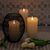 3 Pack Flickering Flameless Candles Battery Operated with Timer, 3D
