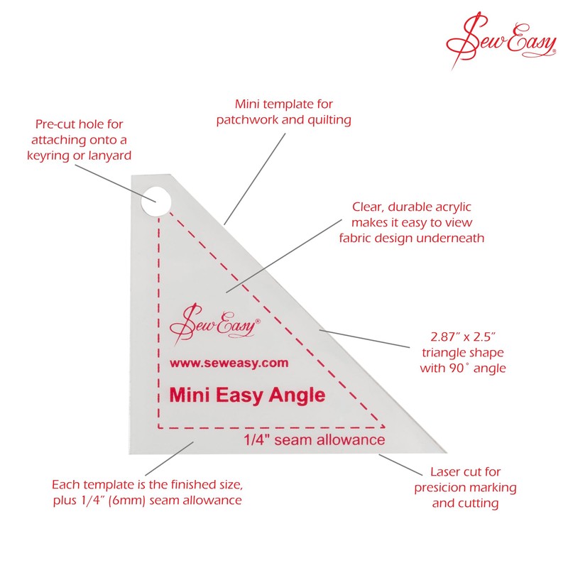 Sew Easy Mini Template – Triangle Quilting & Patchwork Rule